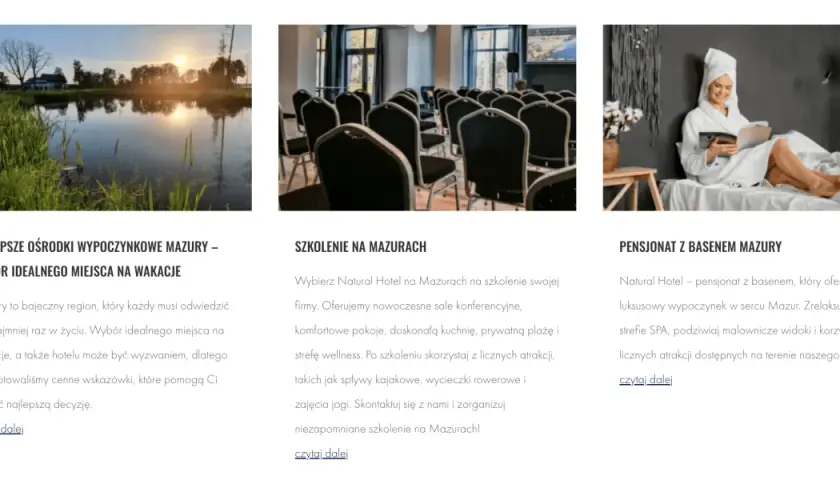 Jak reklamować hotel? Mazury oferują wypoczynek nad jeziorem, szkolenia i pensjonat z basenem. Idealne miejsca na wakacje.
