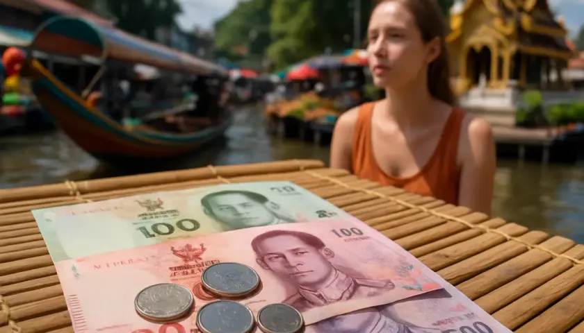 Pieniądze na targu w Tajlandii. Zastanawiasz się, ile kosztuje jedwab w Tajlandii?